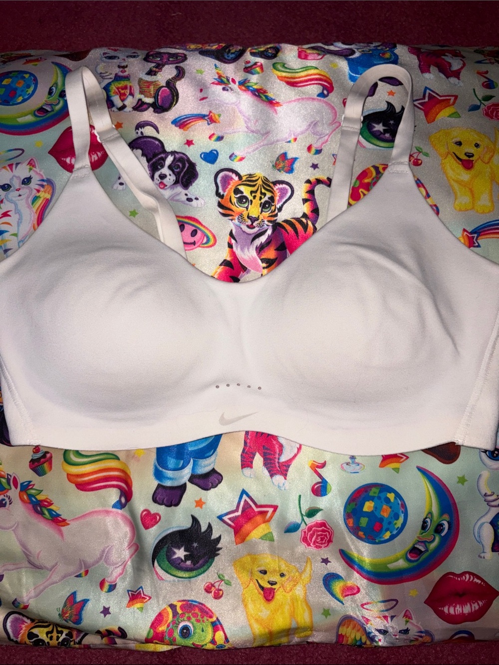 Nike White Wireless Molded-Cup Sports Bra